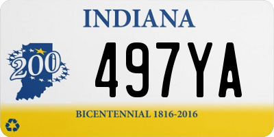 IN license plate 497YA