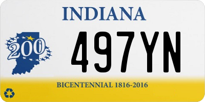 IN license plate 497YN