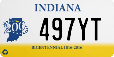 IN license plate 497YT