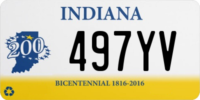 IN license plate 497YV