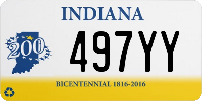 IN license plate 497YY