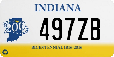 IN license plate 497ZB