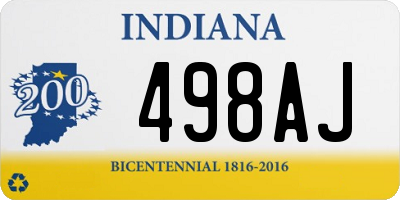 IN license plate 498AJ