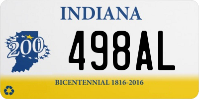 IN license plate 498AL