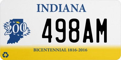 IN license plate 498AM