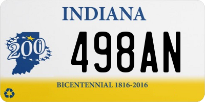 IN license plate 498AN
