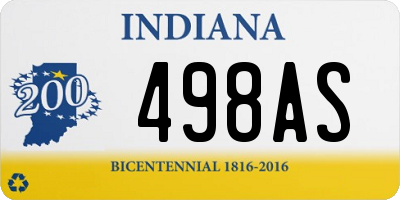 IN license plate 498AS