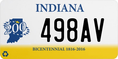 IN license plate 498AV