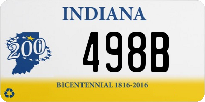 IN license plate 498B