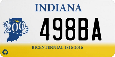 IN license plate 498BA