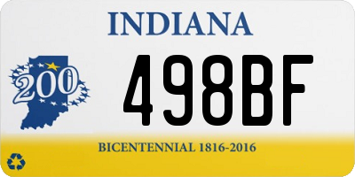 IN license plate 498BF