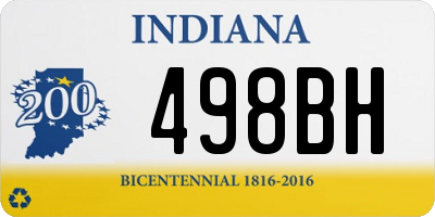 IN license plate 498BH