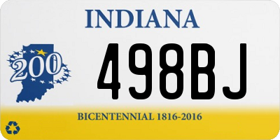 IN license plate 498BJ