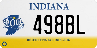 IN license plate 498BL