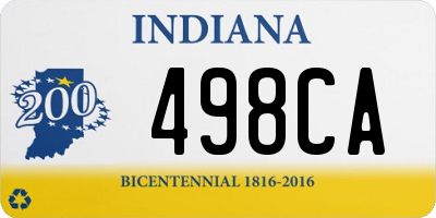 IN license plate 498CA