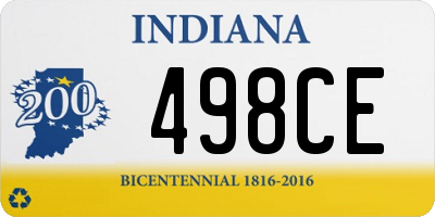 IN license plate 498CE