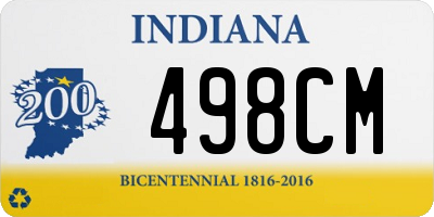 IN license plate 498CM