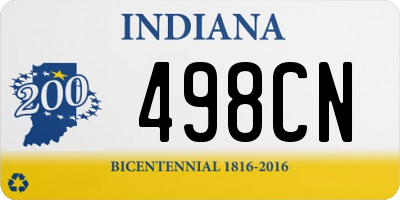 IN license plate 498CN