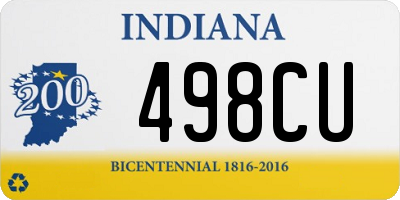 IN license plate 498CU