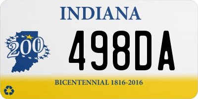 IN license plate 498DA