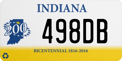 IN license plate 498DB