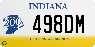 IN license plate 498DM