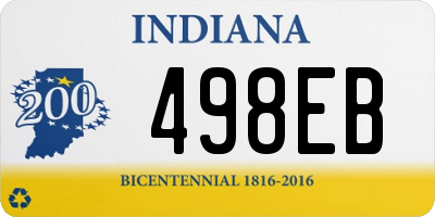 IN license plate 498EB