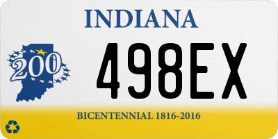 IN license plate 498EX