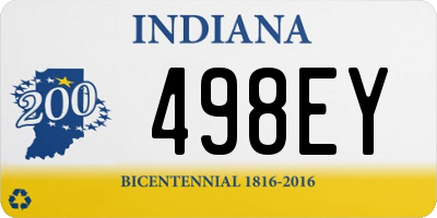 IN license plate 498EY