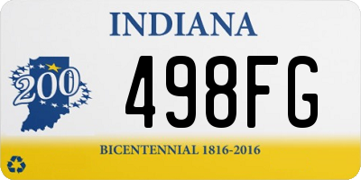 IN license plate 498FG