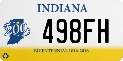 IN license plate 498FH