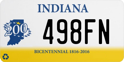 IN license plate 498FN