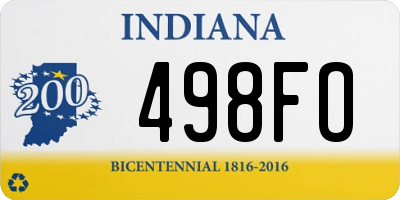 IN license plate 498FO