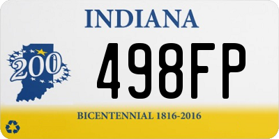 IN license plate 498FP