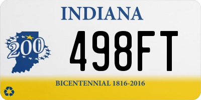 IN license plate 498FT