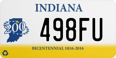 IN license plate 498FU