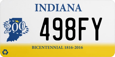 IN license plate 498FY