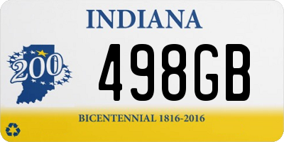 IN license plate 498GB