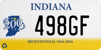 IN license plate 498GF