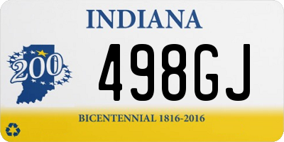 IN license plate 498GJ