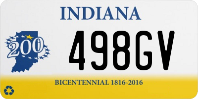 IN license plate 498GV