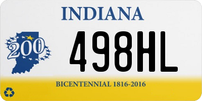 IN license plate 498HL