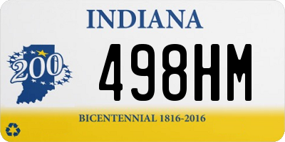 IN license plate 498HM