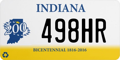 IN license plate 498HR