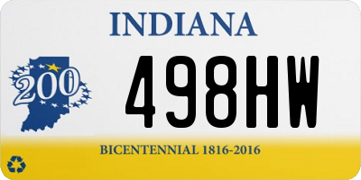 IN license plate 498HW