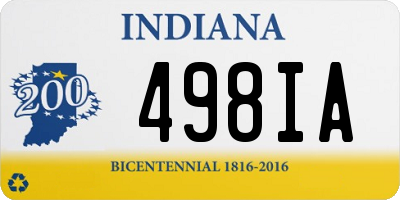 IN license plate 498IA