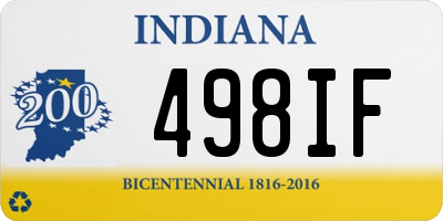 IN license plate 498IF