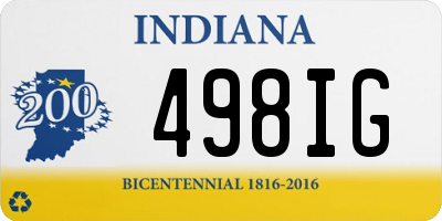 IN license plate 498IG