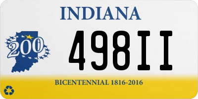 IN license plate 498II