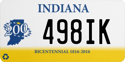 IN license plate 498IK